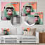 Portrait de gorille vert et rose - Gorillamétal, art mural-860195508