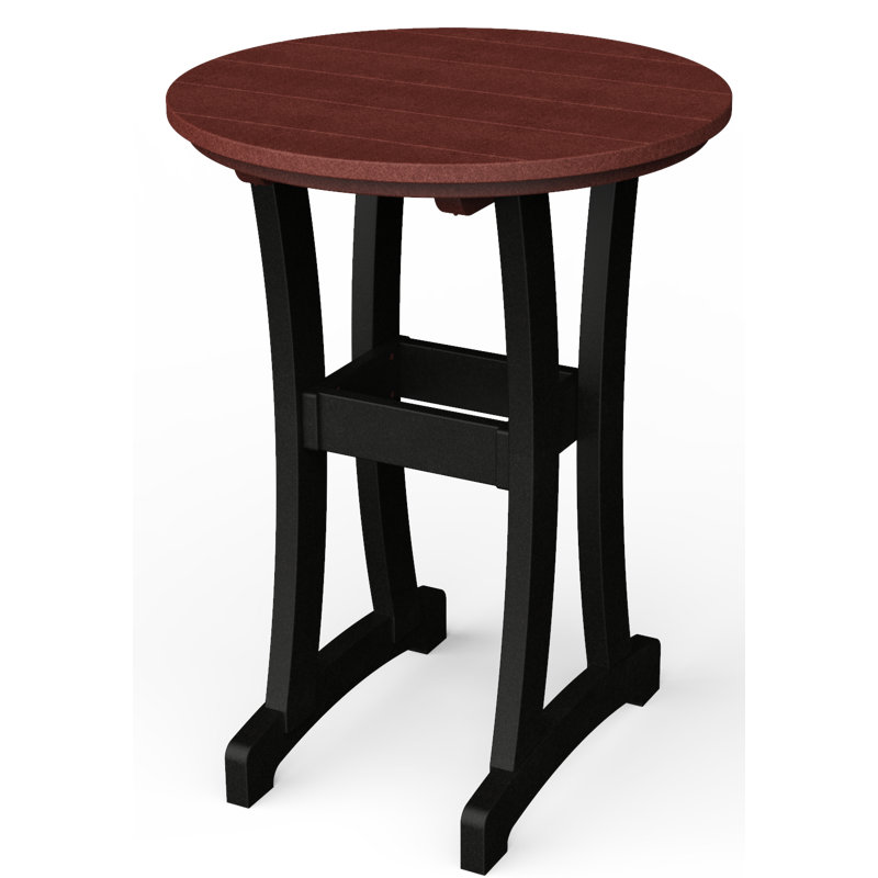 Table de bar Stella, H 30 po x l 30 po x P 30 po, Bois de cerisier / noir