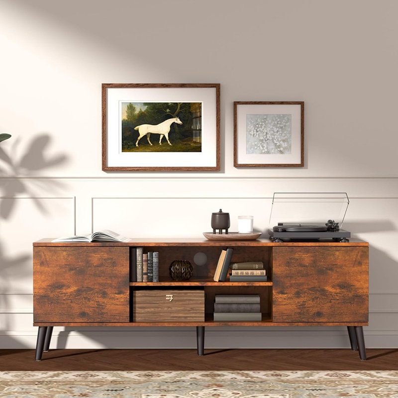 Meuble télé pour téléviseur 55 60 65 po, console de télévision Mid-Century moderne, ...