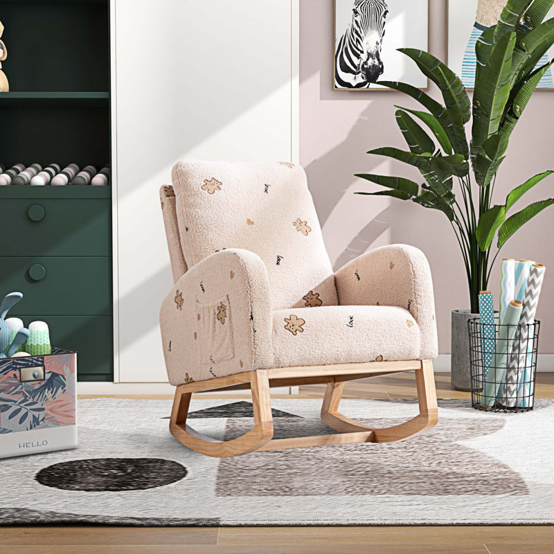 Chaise berçante, Polyester beige
