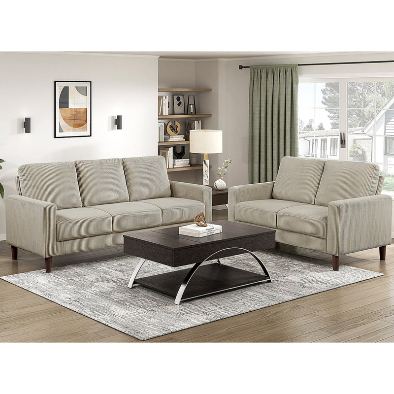 Ensemble de canapé moderne et moderne 2 pièces Canapé confortable, Taupe