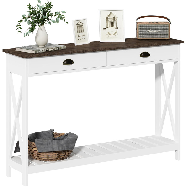 Tarren 39.37'' Console Table, White, White