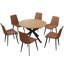 Ensemble de table de salle à manger ovale 7 pièces avec 6 chaises assorties pour la salle à manger-680779437-648957466