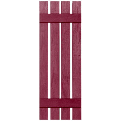 Two Batten, Four Board Open Vinyl Shutters Pair
