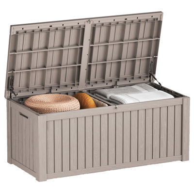 Boîte de rangement extérieure imperméable en résine 150 gallons toutes saisons