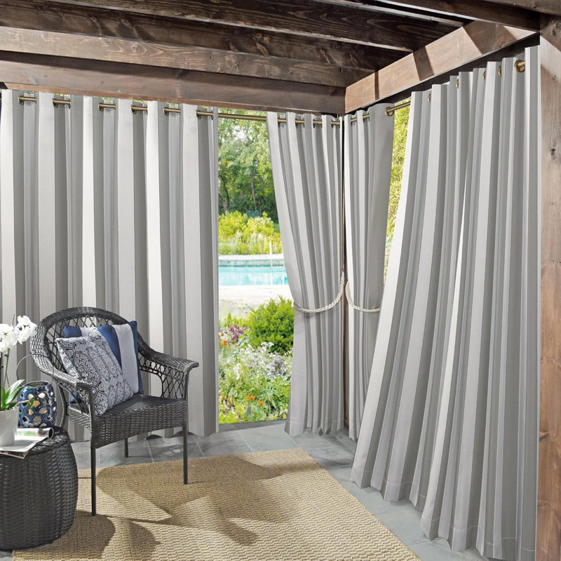 Rideau à œillets écoénergétique et isolant Cabana, Gris