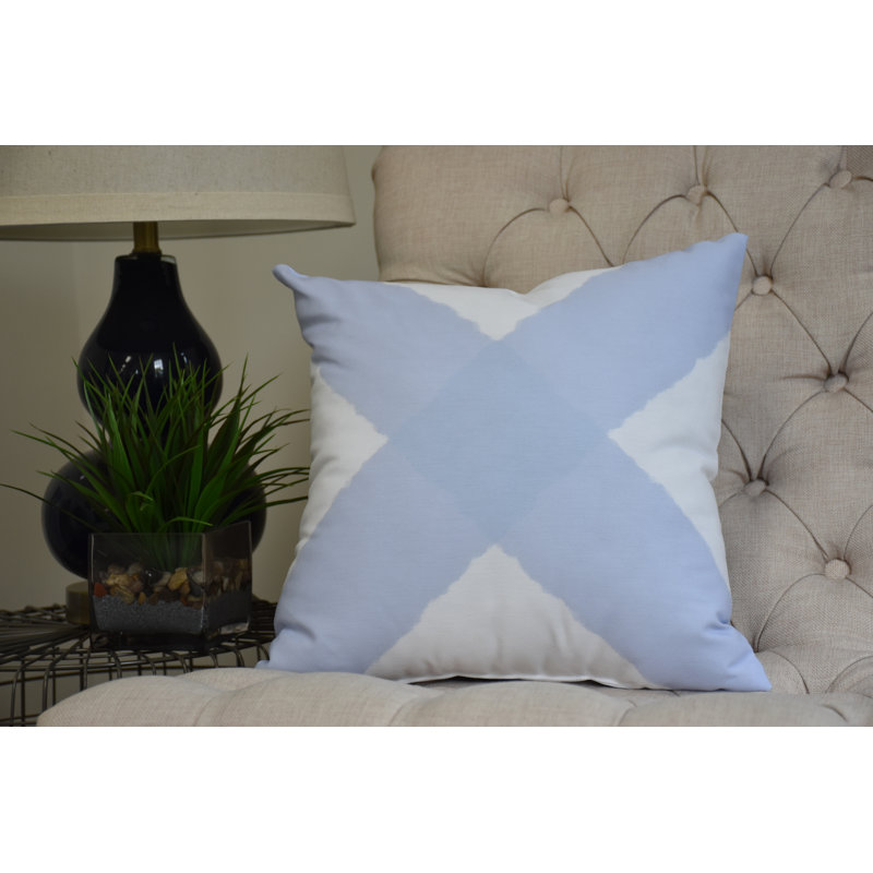 Housse et insert de coussin carré Nantucket, Bleu, 16 po x 1 po