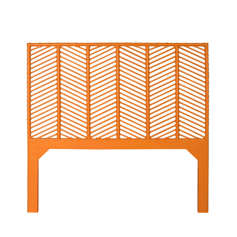 Liam Open-Frame Headboard, Citrus Orange, Double