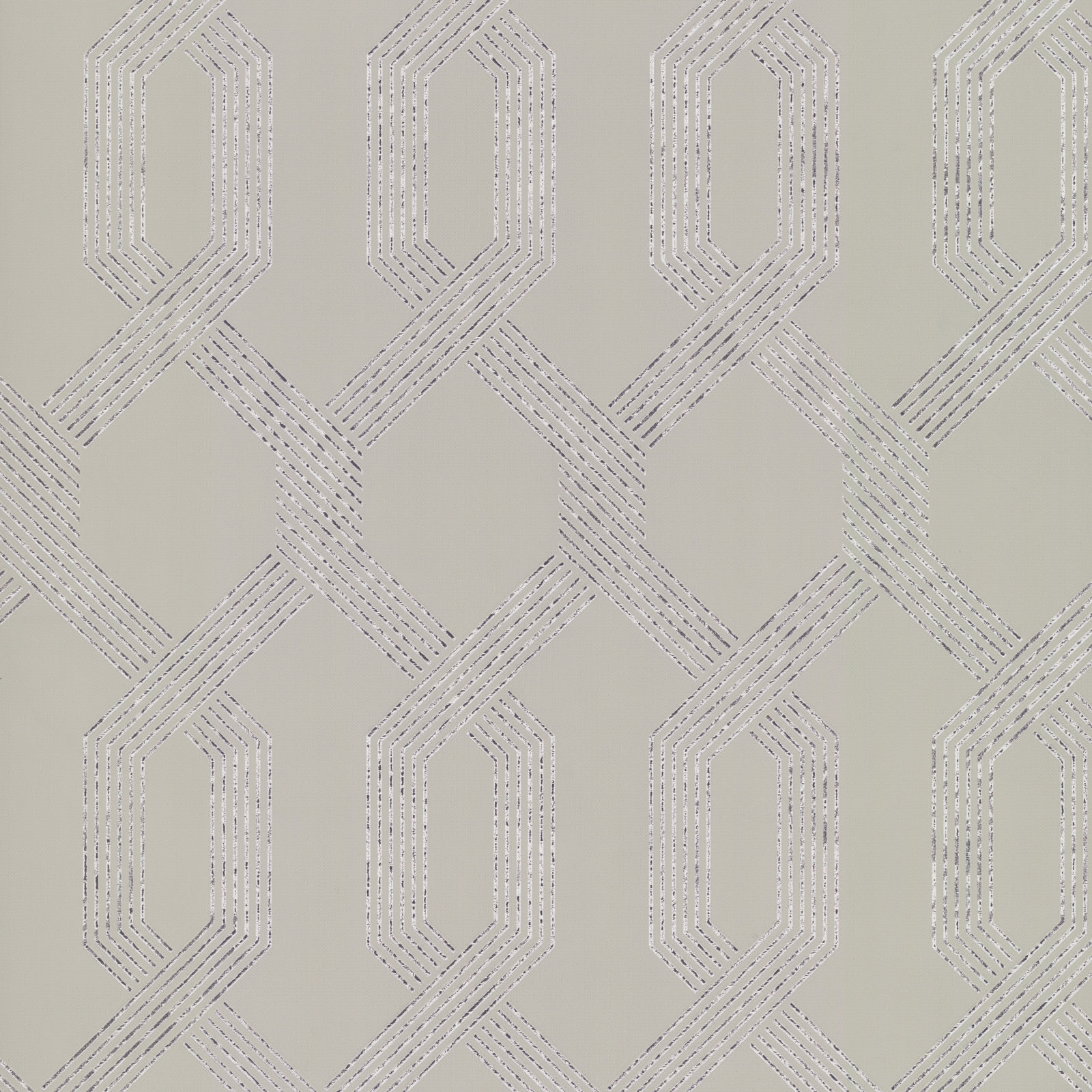 Mid Century Mid-Century Geometric Wallpaper, Light Gray/Silver