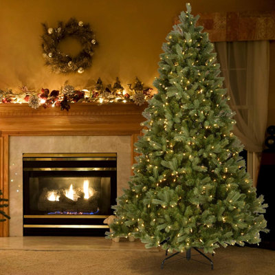Sapin de Noël artificiel pré-éclairé pré-éclairé avec sapin Tiffany