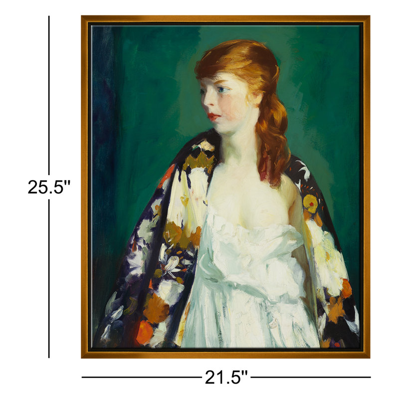 Portrait d'automne - peinture sur toile à cadre flottant