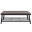 Table basse capitonnée en similicuir