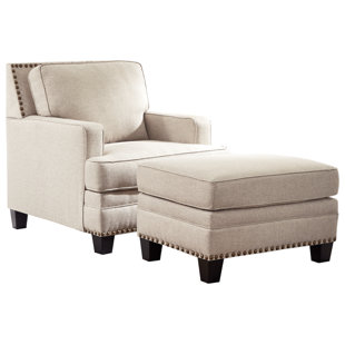 Winters Upholstered Armchair with Ottoman