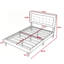 Grand lit plateforme tapissier, cadre de chambre à coucher facile à assembler, bleu foncé-2051430239
