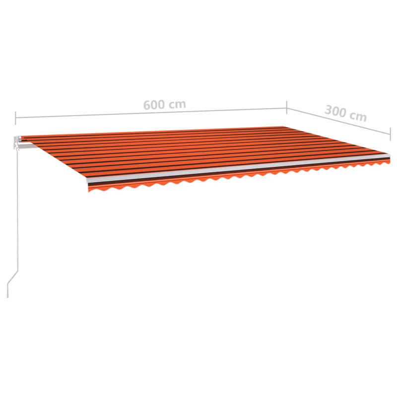 VidaXL Retractable, Orange/Brown