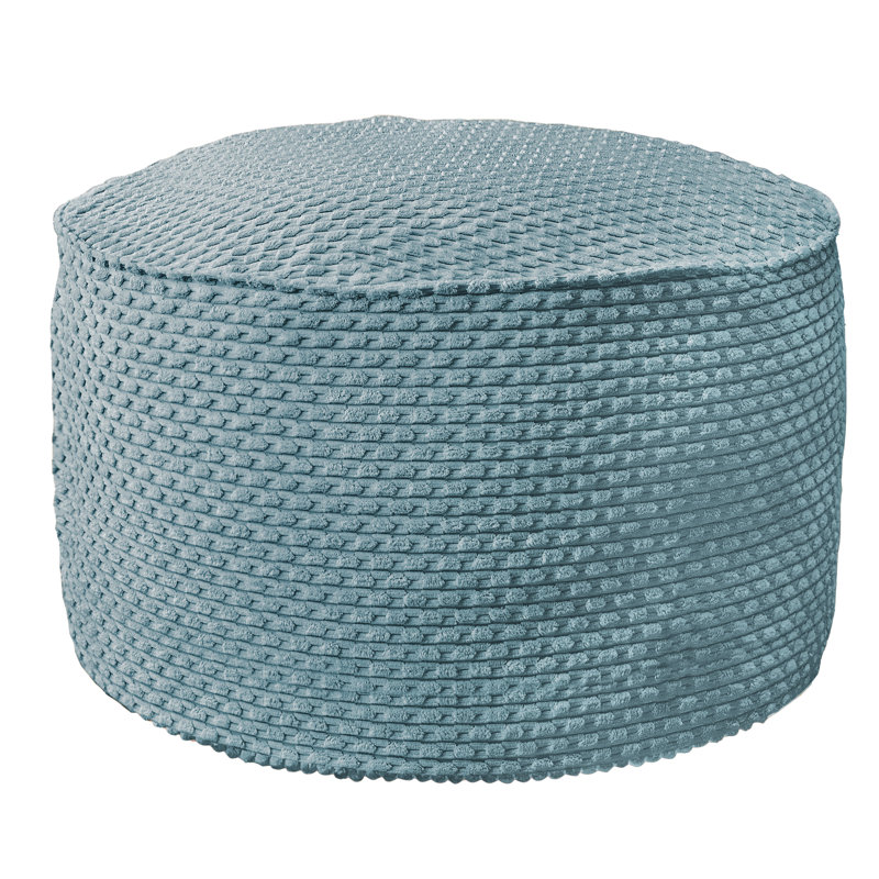 Caesyn Upholstered Pouf, Becklee Teal Corduroy