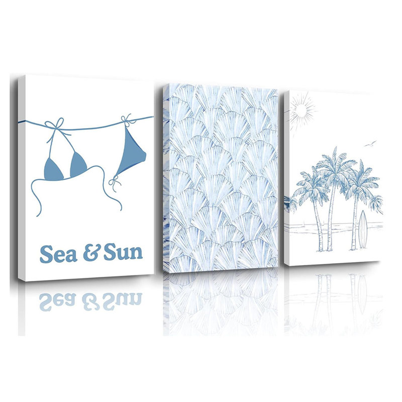 3 Piece Wrapped Canvas Print, 60 cm H x 40 cm W