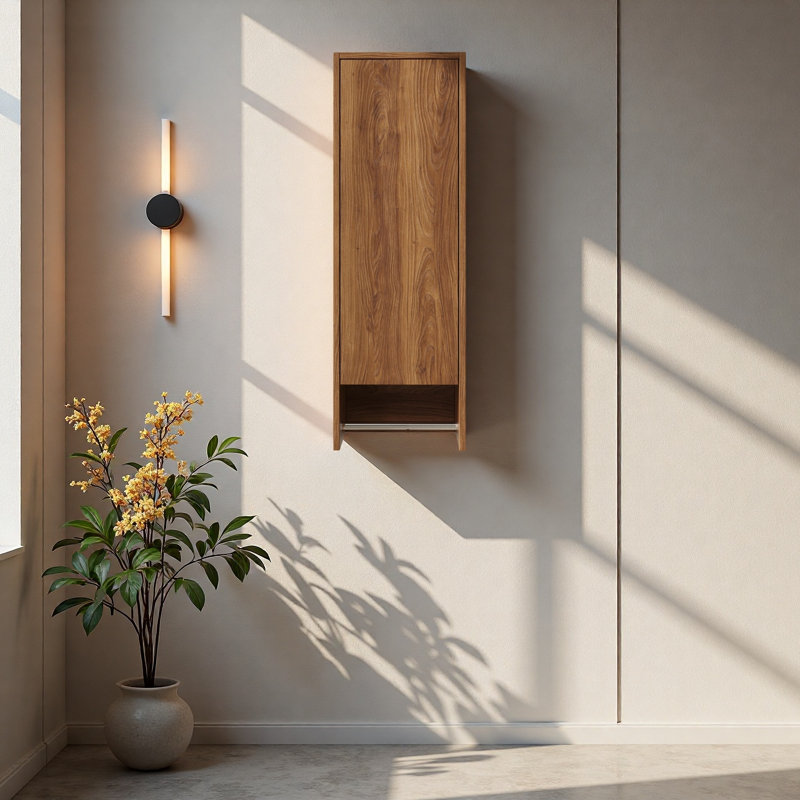Petite armoire murale 12 po, Brun ébène