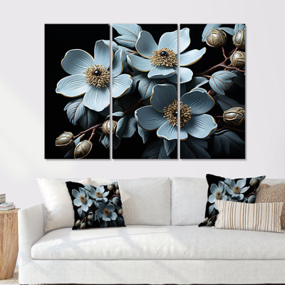 Dogwood Noir Reverie - ensemble d'art mural cornouiller