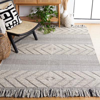 Tapis rayé en laine / coton Ailiedh Vermont