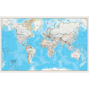 Waypoint Geographic 2'' W x 2'' H Dry Erase And Laminated World Map