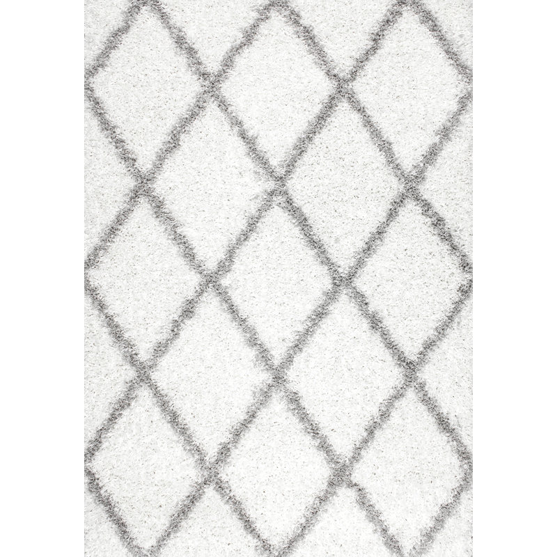 Geometric Shag Area Rug, Rectangle 122 x 183cm