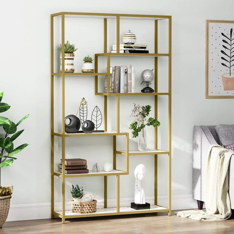 Glitter Gold Bookshelf Dyi 1. Spray furniture with Gold metallic