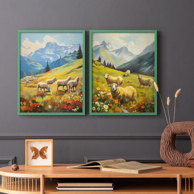 ANIMALS Series CECX III - reproduction encadrée de qualité supérieure - prête à être accrochée - aucun clou requis - aucun clou requis