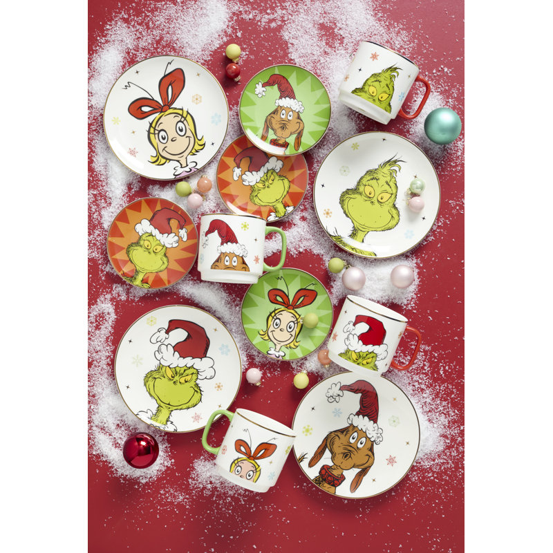 Merry Grinchmas Accent Plates, Set of 4