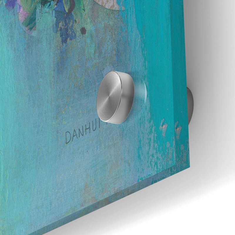 Art mural en verre «Avalon Blooms» par Danhui Nai, H 24 po x l 36 po x P 0,2 po