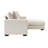 102" L-Shaped Sectional Sofa with Deep Seats and Loose Back, Oversized Beige Corduroy Sofa-2013876127