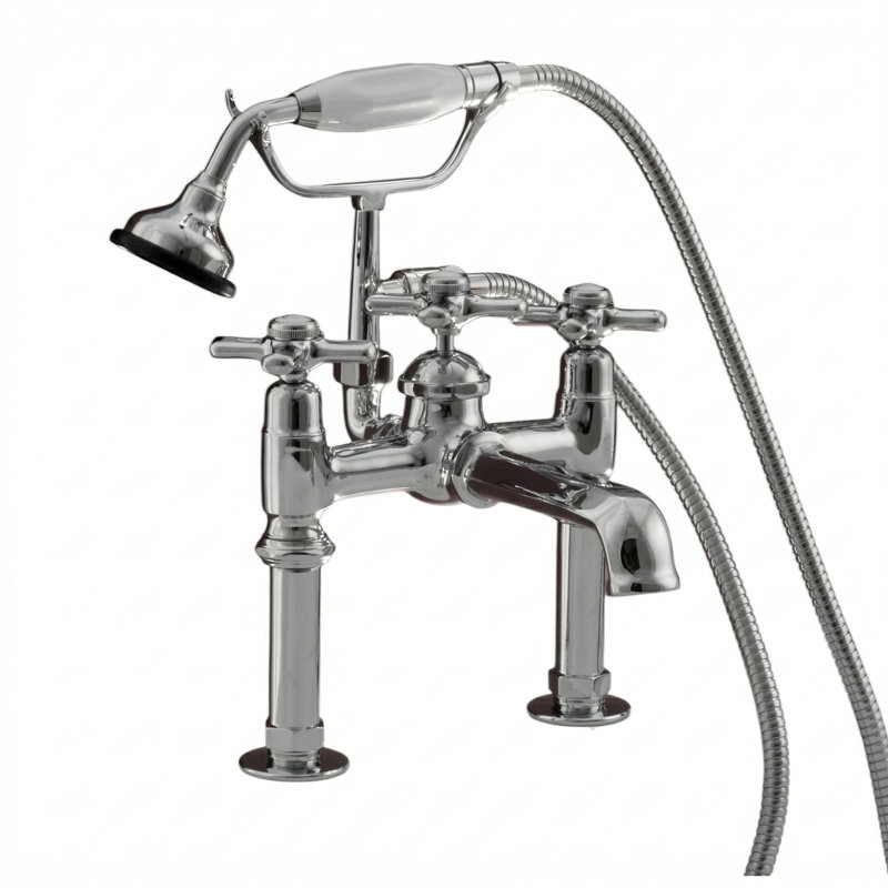 Robinet de téléphone avec douchette Deco British par Strom Living, Chrome chrome