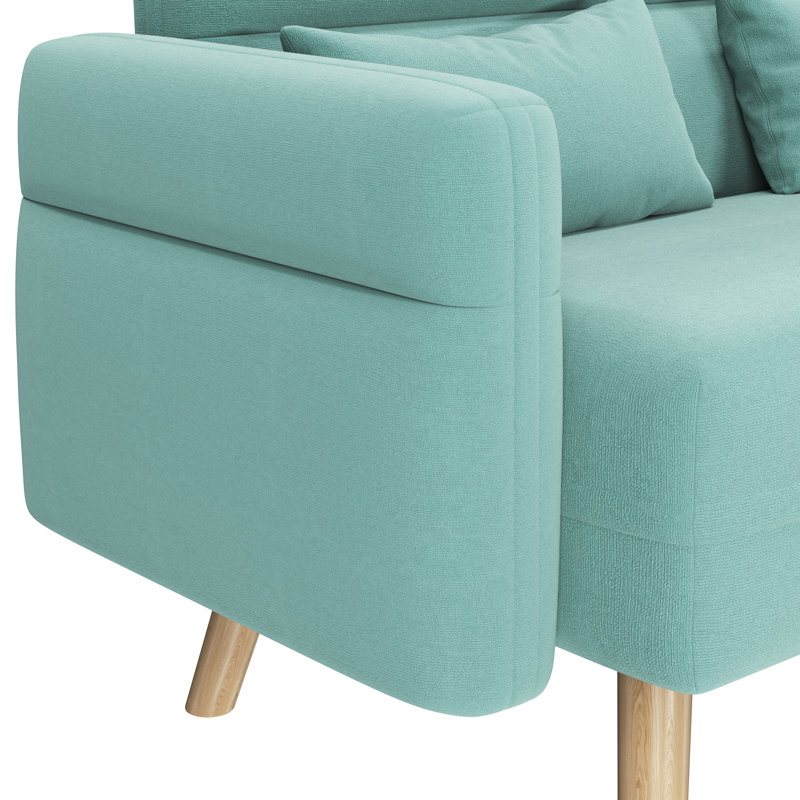 Causeuse rembourrée Boarisch, Turquoise