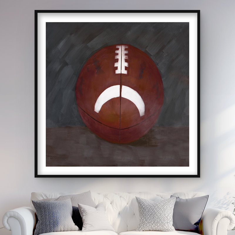«Football Ball - American Still Life», impression mat encadrée
