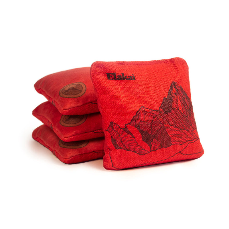 Sac de cornhole Mount Polyak, H 4 po x l 4 po x P 0,5 po, Rouge magma