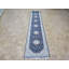 Tapis de zone de tapis de couloir bleu marine 2 pi 8 po x 18 pi 1 po à la main one-of-kind noué la Shana