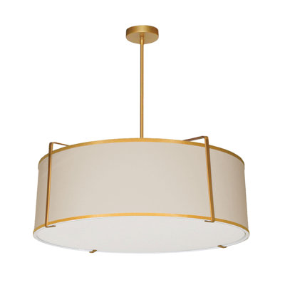 Luminaire suspendu tambour simple 4 lumières Trapezoid