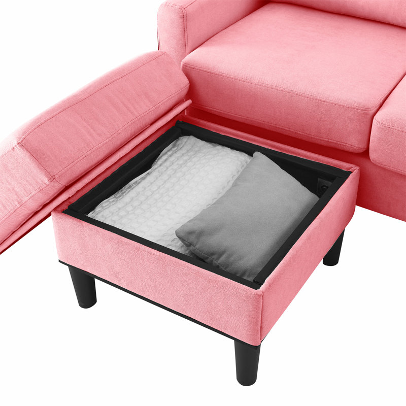 Canapé modulaire Upholstein, Tissu rose