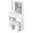 29.2" Small Size Left Drawer Desktop Vanity Table   Cushioned Stool, Large Sliding, Touch Control, Tri-Color Switching, Brightness Adjust LED Mirror, High Capacity Storage, Suitable For Small Space-1782904350