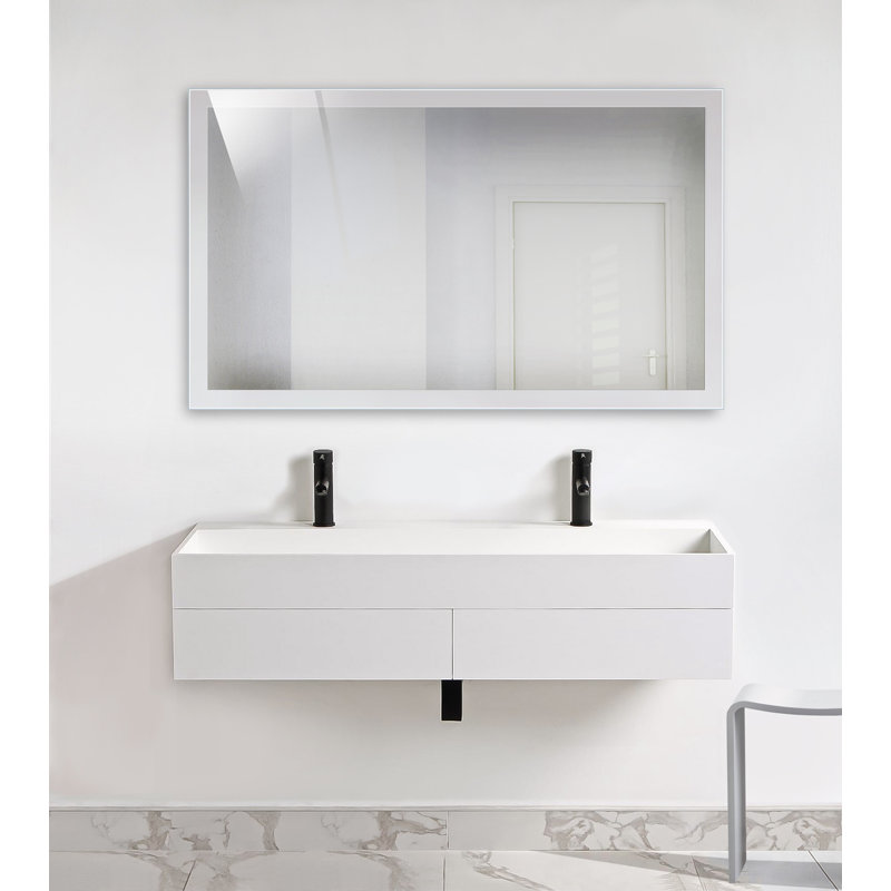 Miroir de salle de bain mural Raney, 60 po x 36 po
