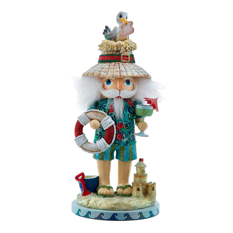 Kurt Adler Wooden Hollywood Nutcracker Collection, Beach, 15in