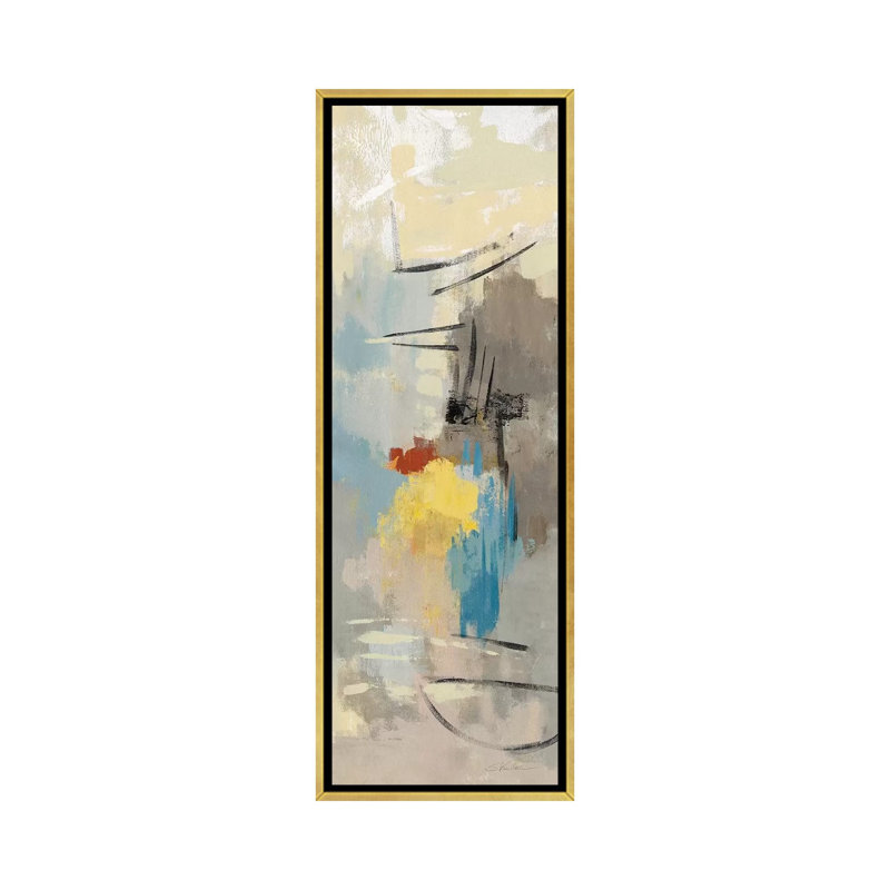 «Sail Away II», H 72 po x l 24 po x P 1,5 po, Toile encadrée d'or