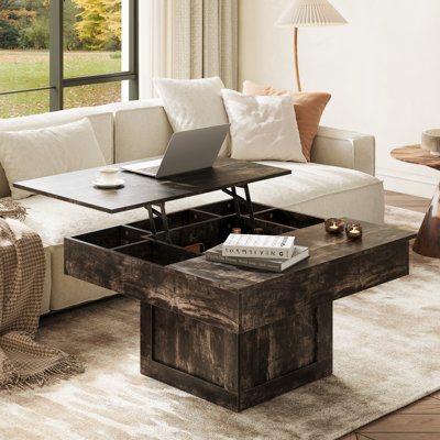 Gardal 30.5" W LED Lift Top Manufactured Wood Coffee Table