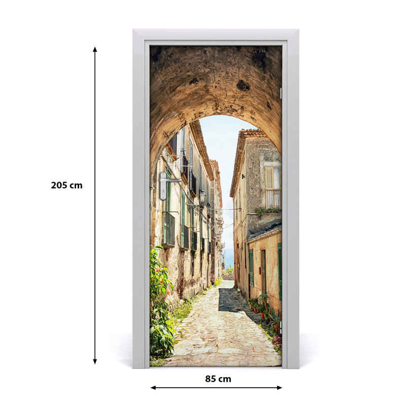 On Italian Streets Door Decal