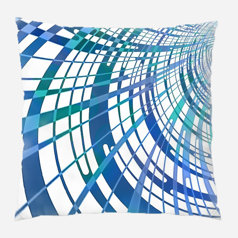 Geometric Microsuede Reversible Throw Pillow