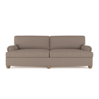 Leroy Rolled Panel-Arm Daybed with Bun Feet