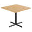 Table carrée commerciale en bois massif avec base en X à hauteur de salle à manger-1172670994-1172670990-1172670993