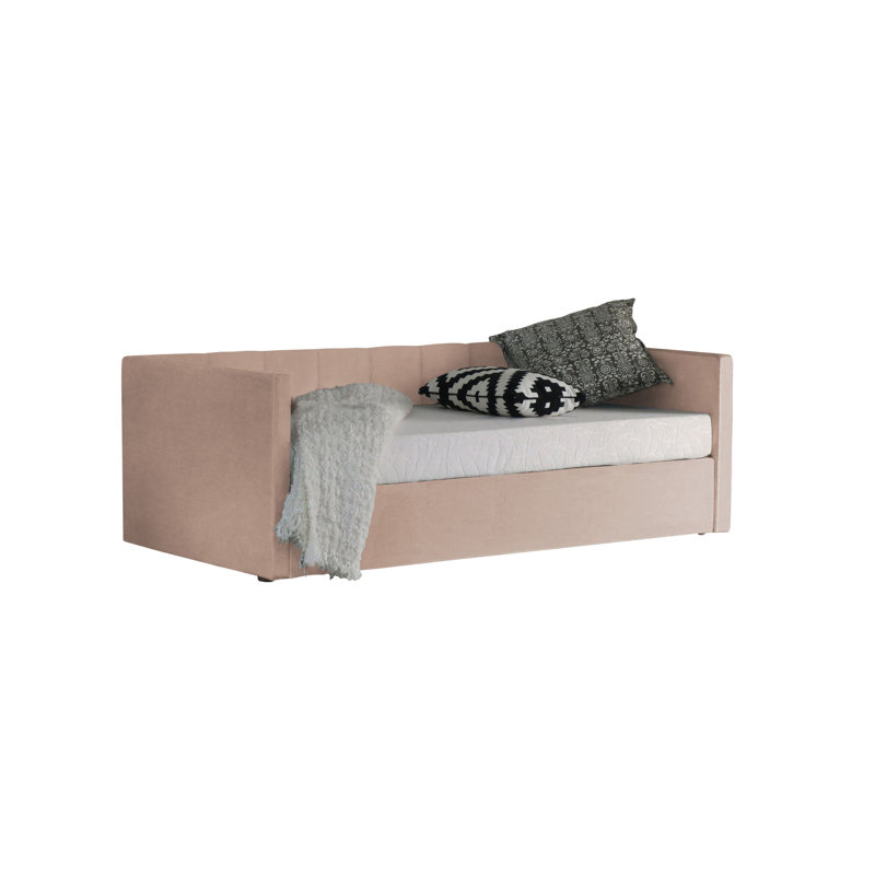 Robinson Upholstered UK Single - DE 90 X 190 Cm with Trundle, Mocha