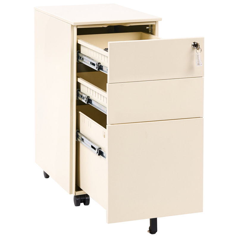3 -Drawer Storage Cabinet, Light  Beige