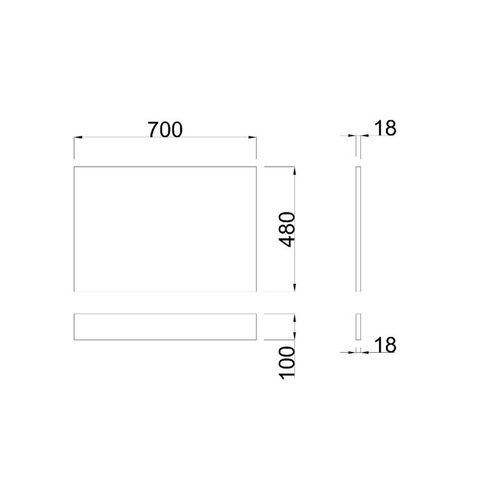 Modern Bathroom MDF Wooden Bath Adjustable 700Mm End Panel, Gloss White